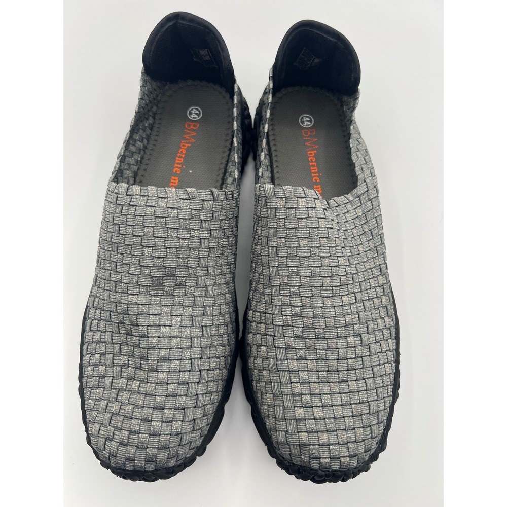 Bernie Mev Cedric Heather Grey Woven Memory Foam Slip On Sneakers Mens Size 44